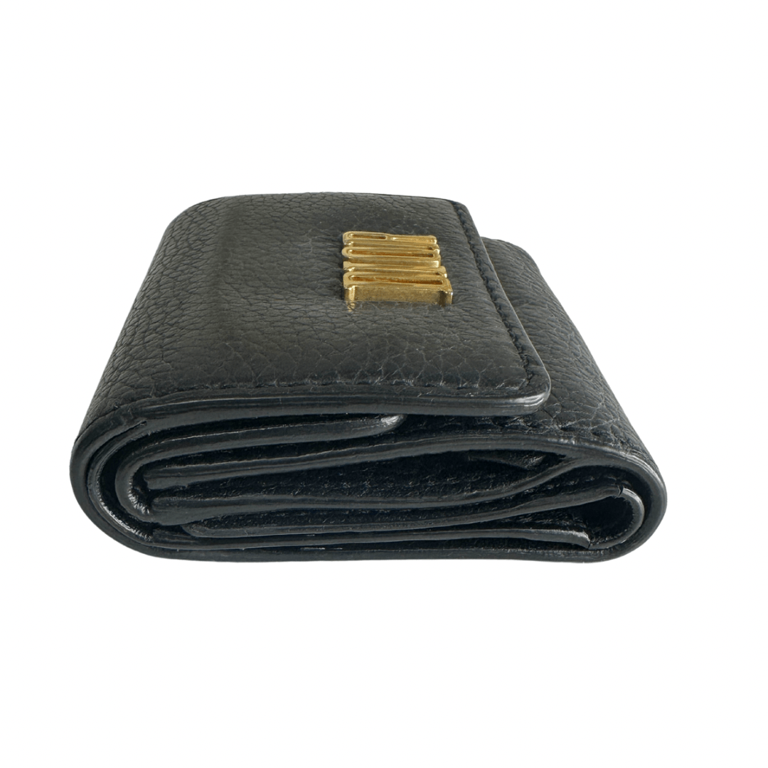 Dior Compact Leather Logo Wallet