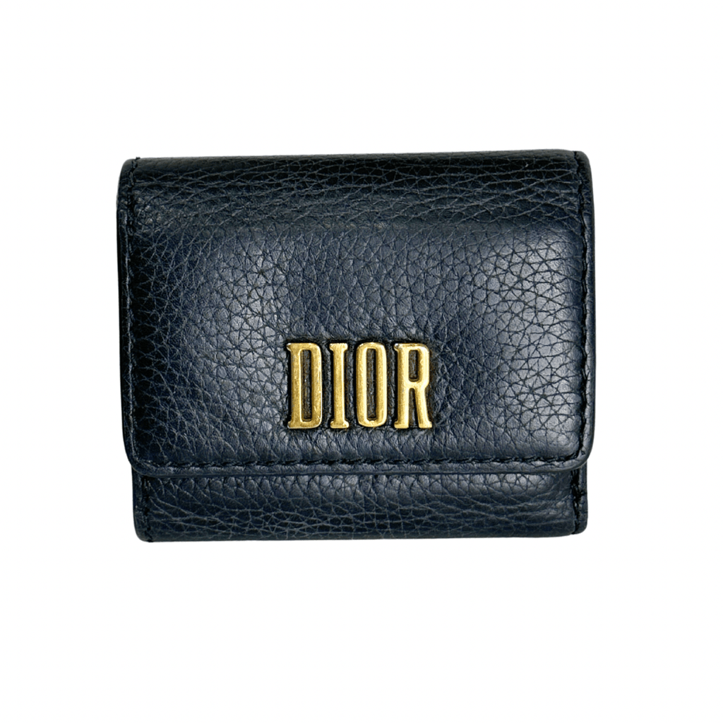 小物 Dior compact wallet Dior Compact Leather Logo Wallet