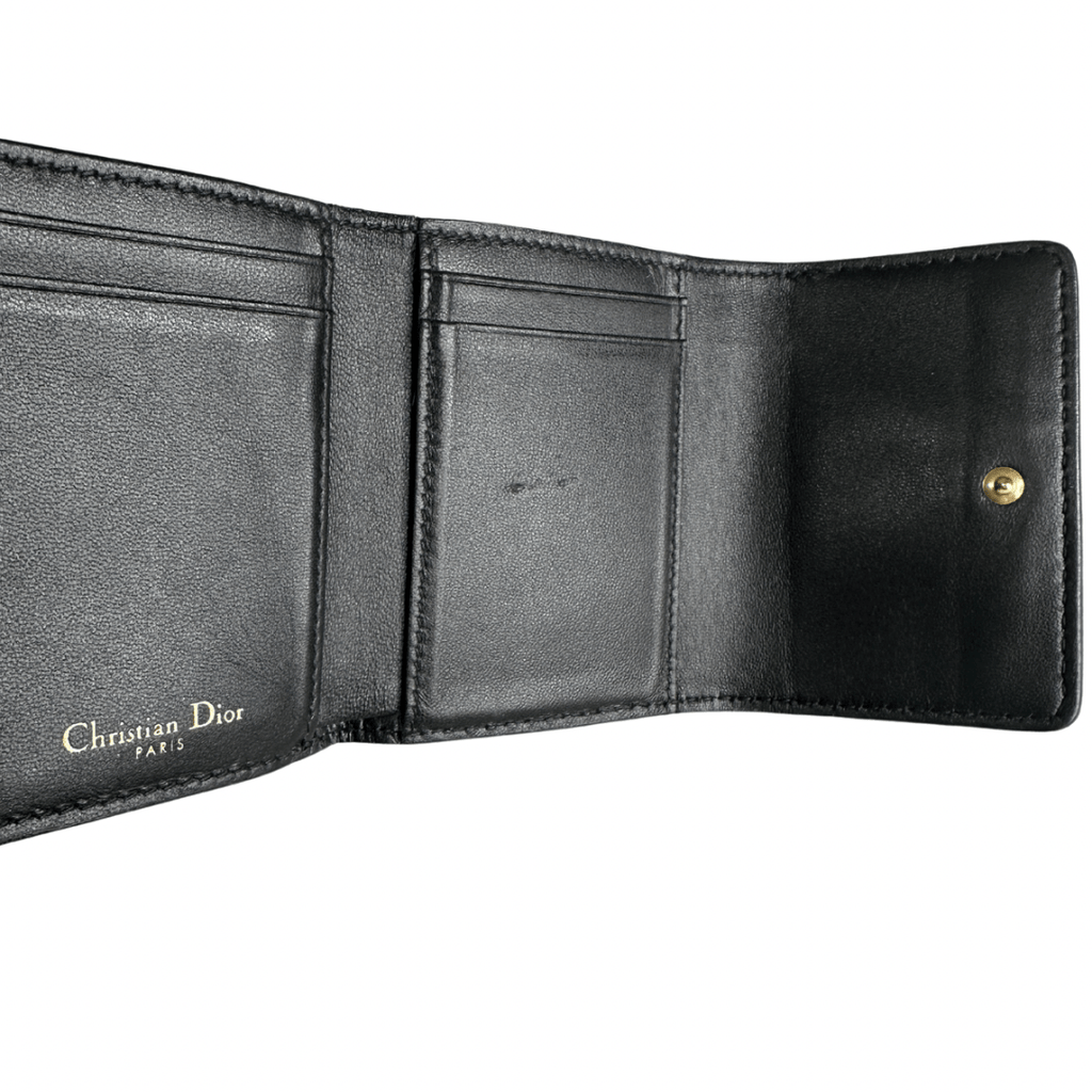 Dior Compact Leather Logo Wallet