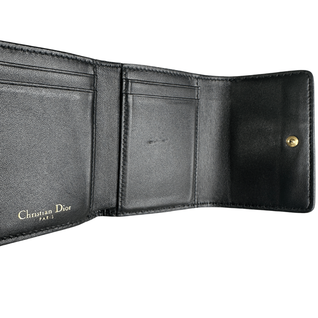 Dior Compact Leather Logo Wallet