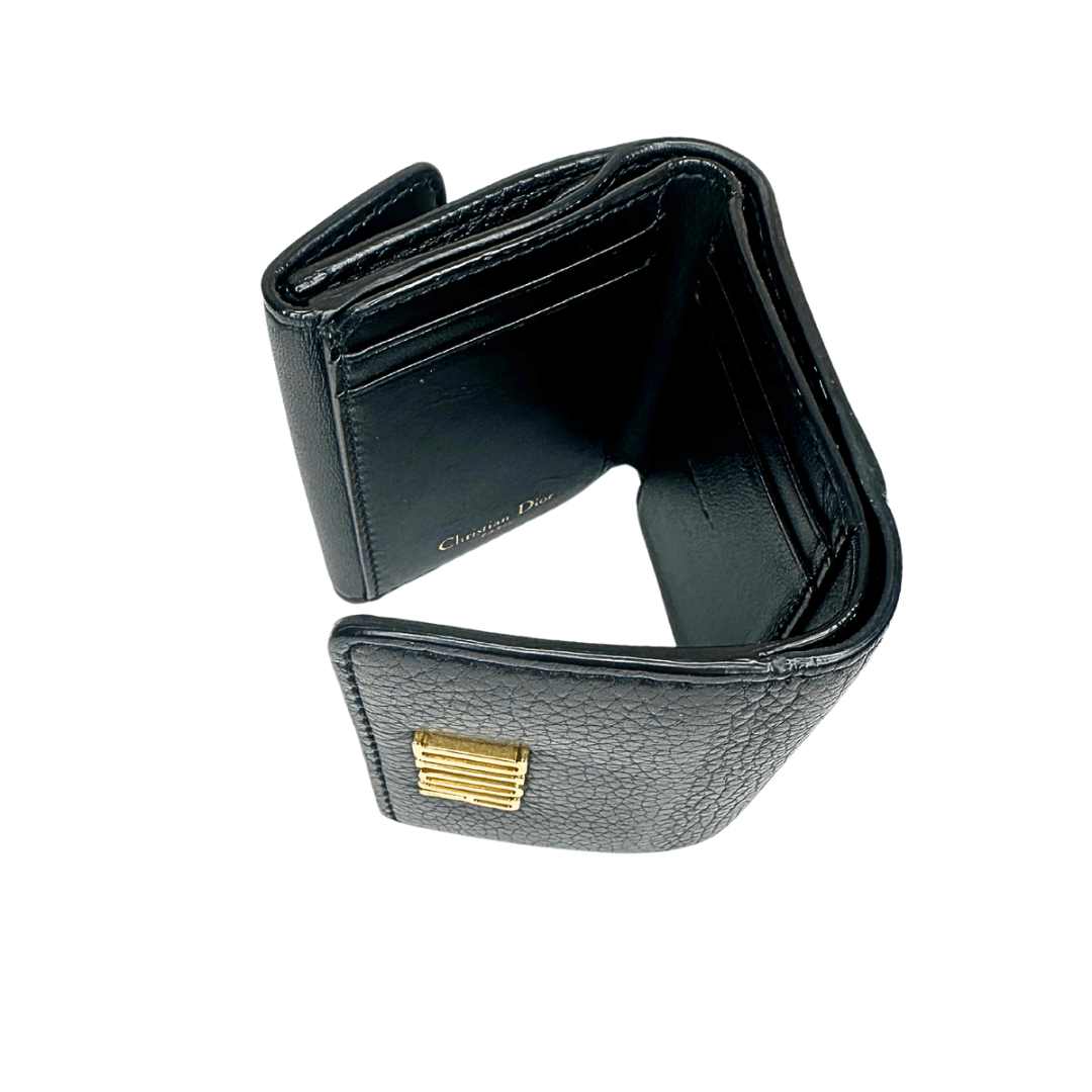 Dior Compact Leather Logo Wallet