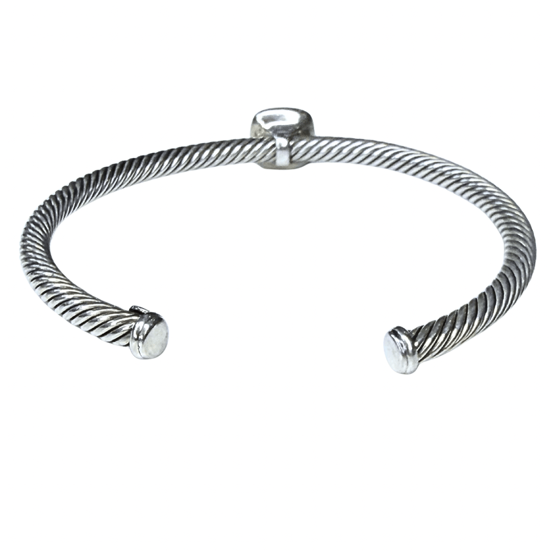 David Yurman Albion Morganite Station Cable Cuff Bracelet