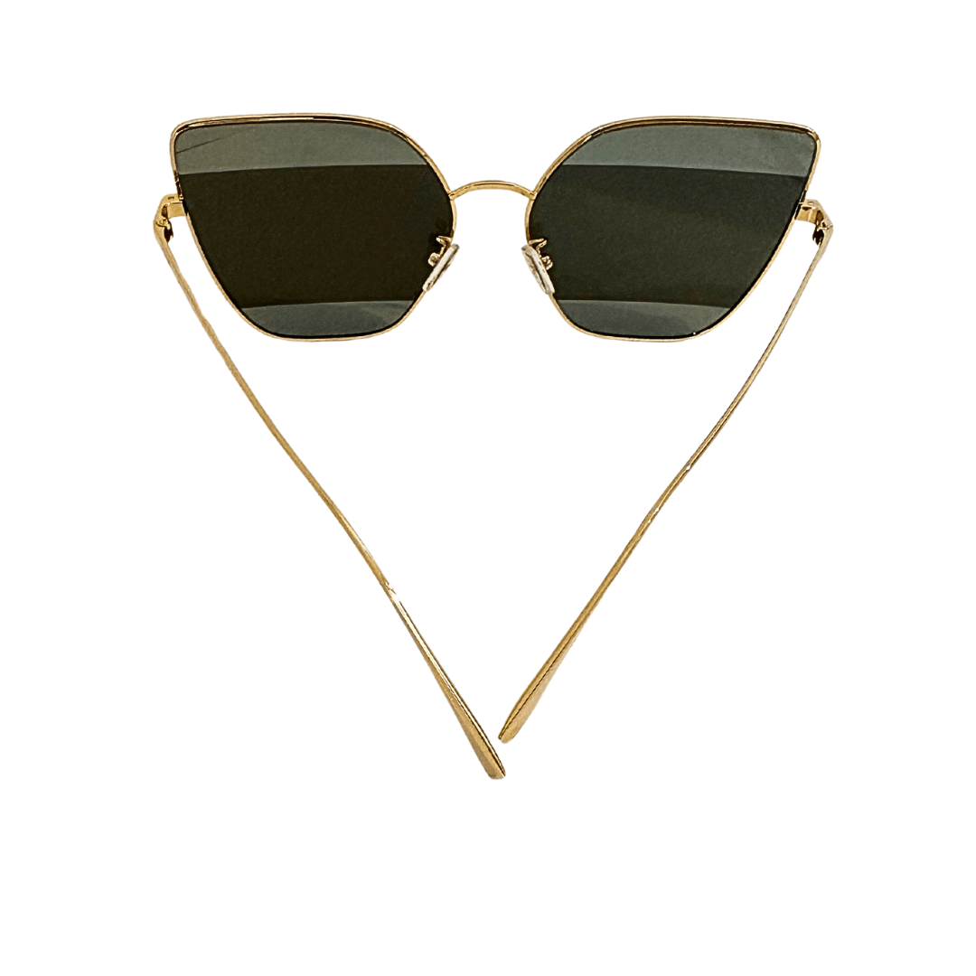 Fendi Women’s Mirrored Gold Metal Butterfly Sunglasses