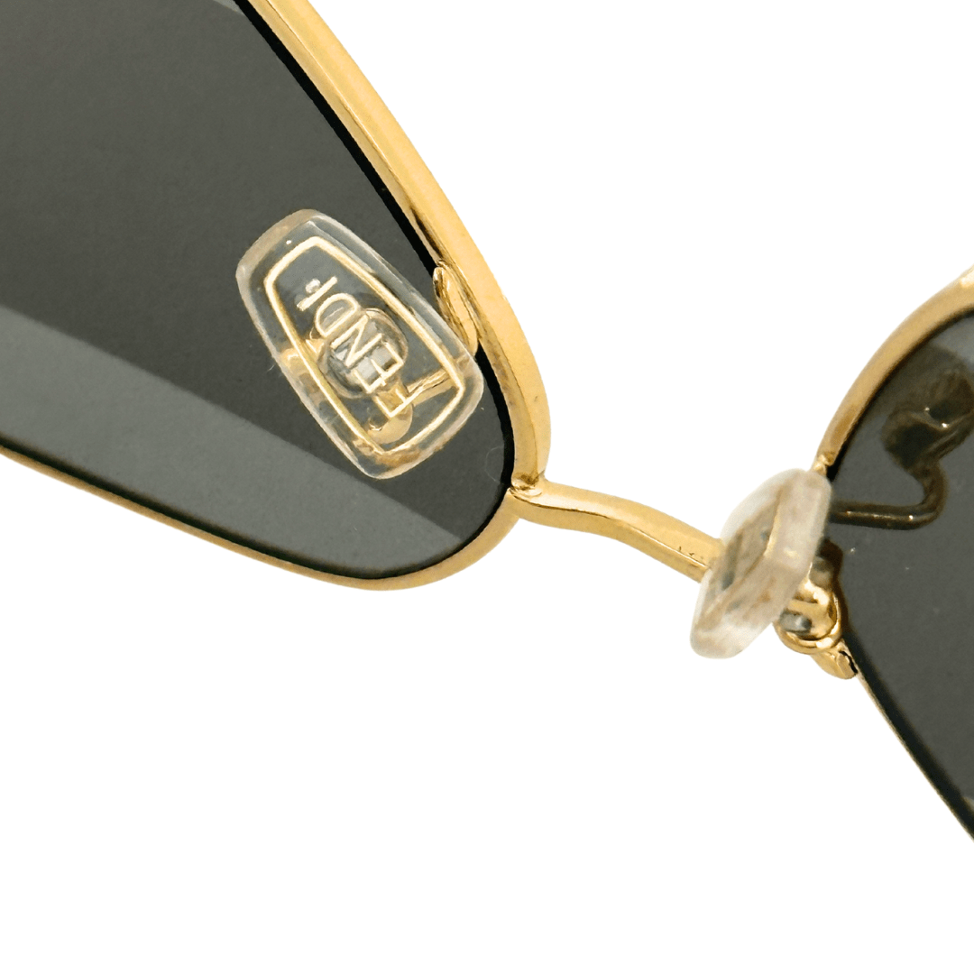Fendi Women’s Mirrored Gold Metal Butterfly Sunglasses