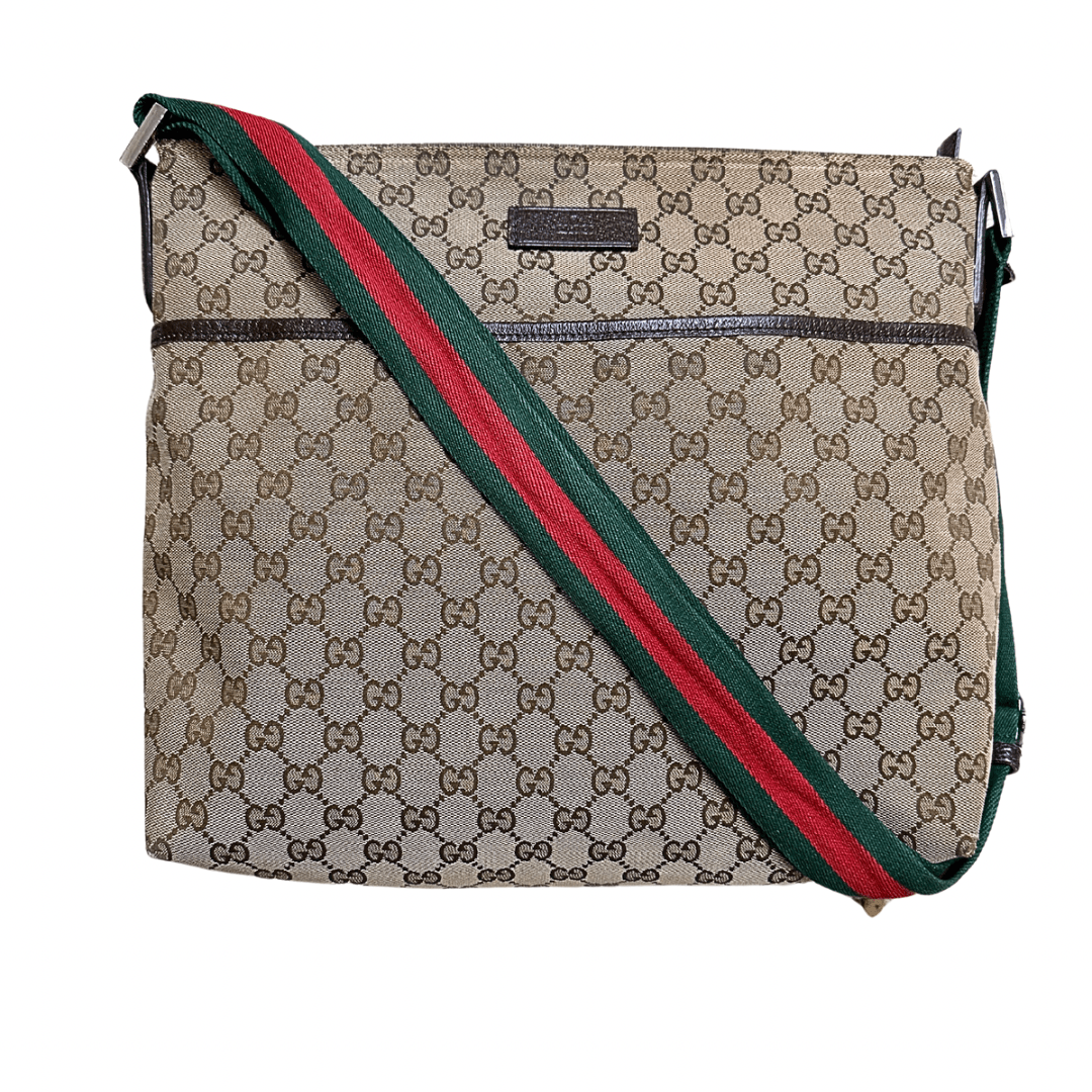 Gucci GG Canvas Web Large Messenger Bag