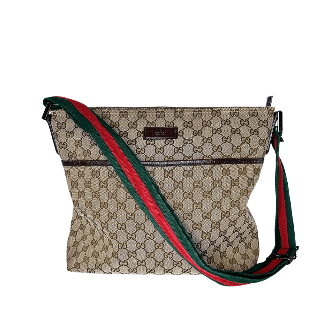 Gucci GG Canvas Web Large Messenger Bag