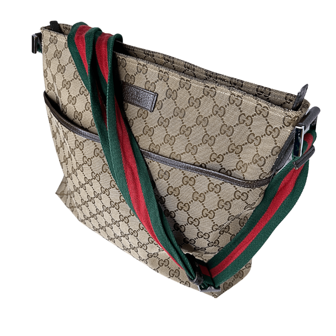 Gucci GG Canvas Web Large Messenger Bag
