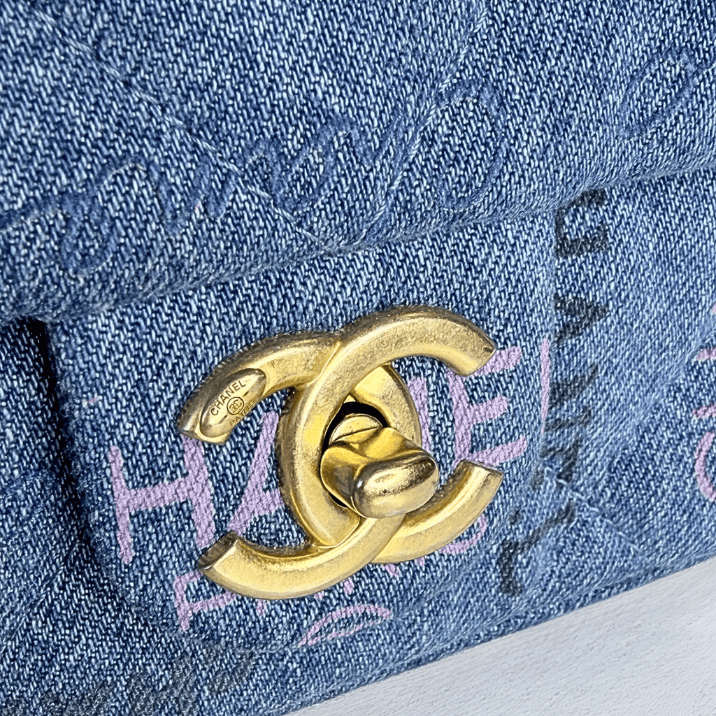 Chanel Denim Quilted Mini Denim Mood Rectangular Flap
