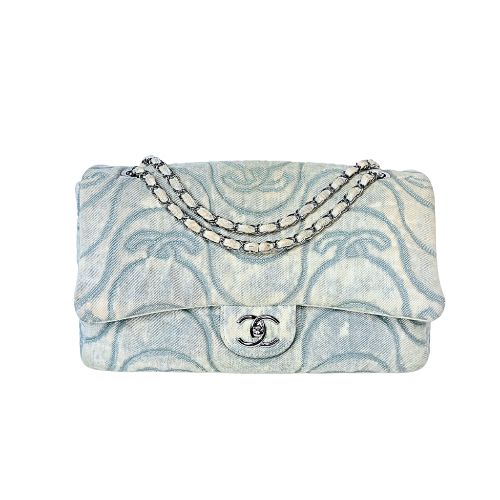 Chanel Jumbo Denim Wave Flap Bag