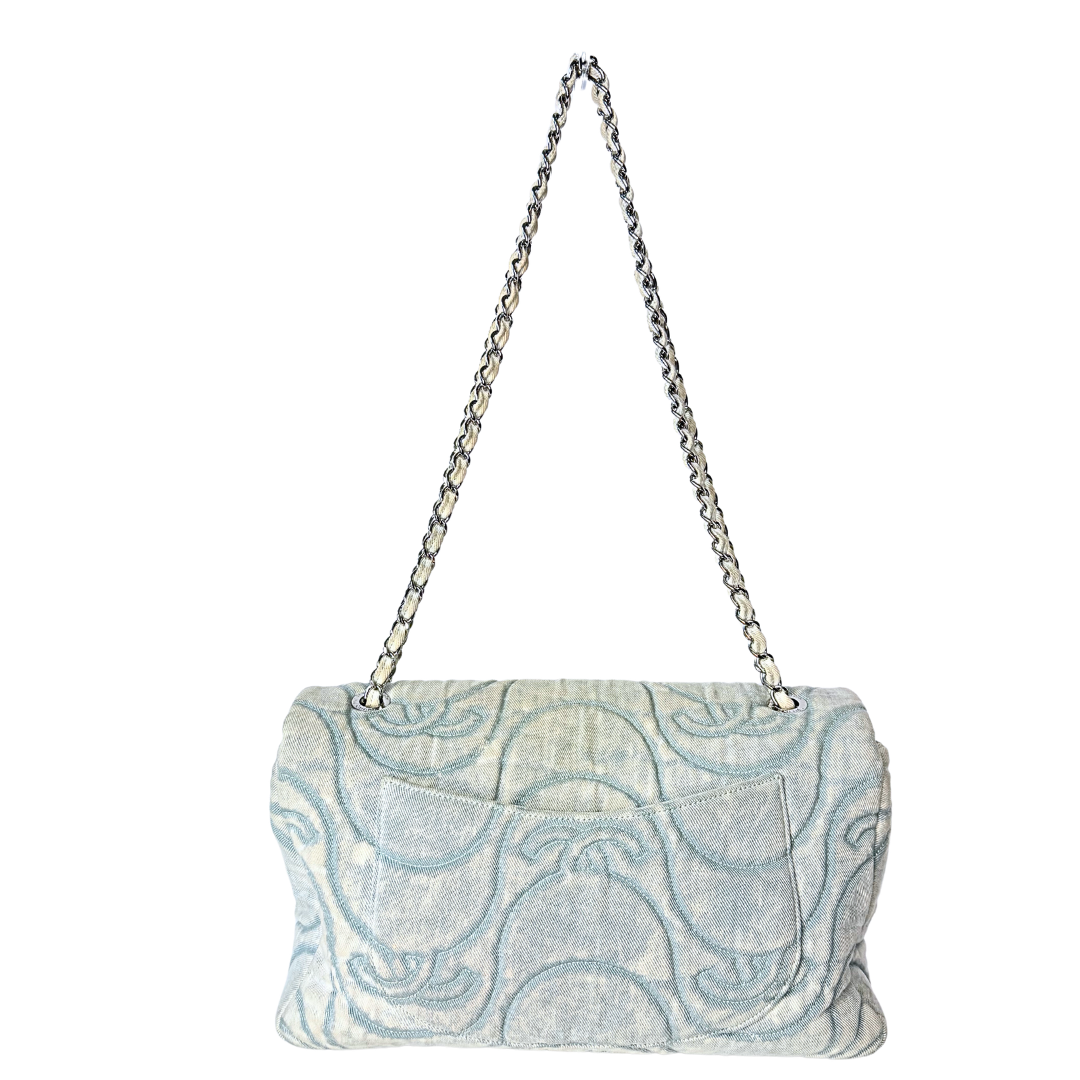 Chanel Jumbo Denim Wave Flap Bag