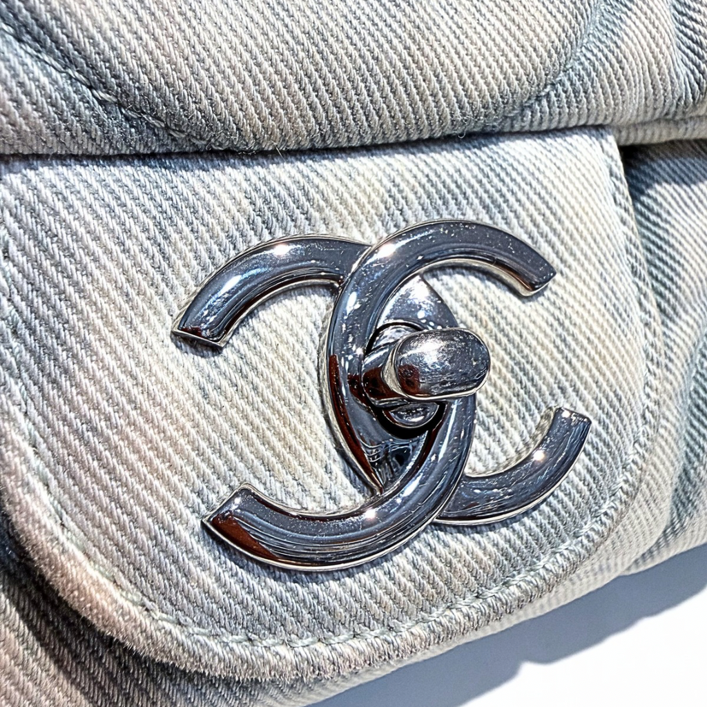 Chanel Jumbo Denim Wave Flap Bag