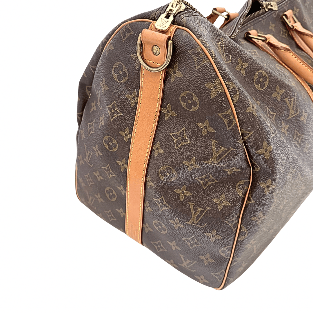 Louis Vuitton Monogram Bandouliere Keepall 55