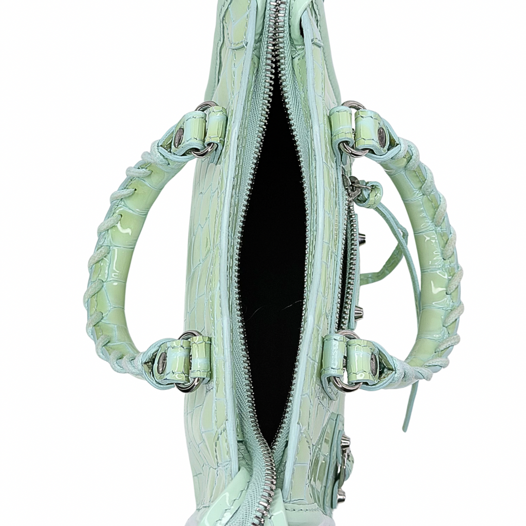 Balenciaga Neo Classic Croc Embossed Nano City Bag