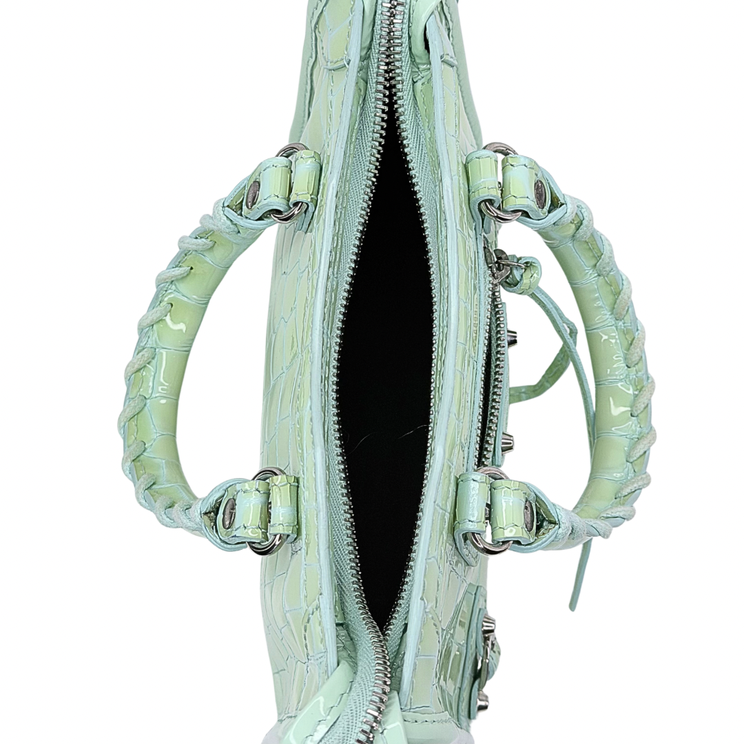 Balenciaga Neo Classic Croc Embossed Nano City Bag