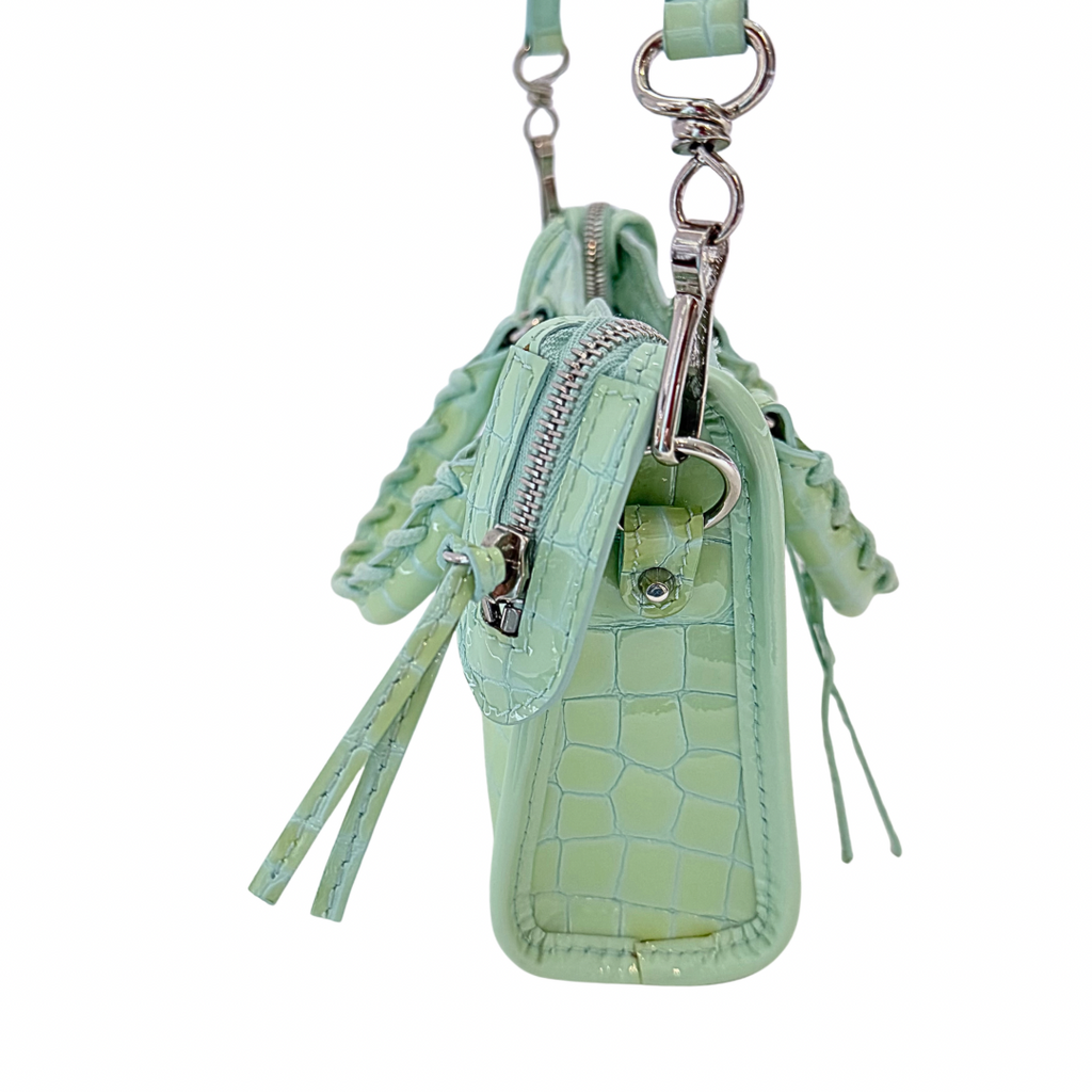 Balenciaga Neo Classic Croc Embossed Nano City Bag