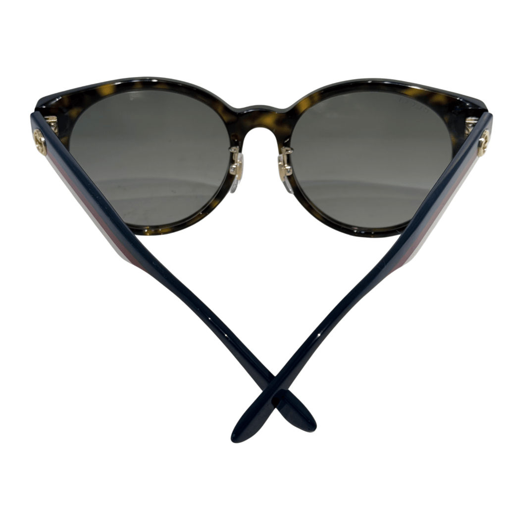 Gucci Round Gradient Tortoiseshell Stripe Sunglasses