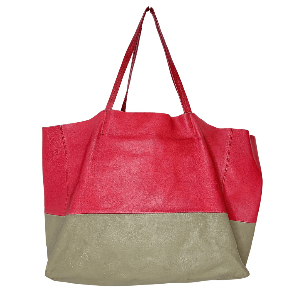 Celine Leather Horizontal Bicolor Tote