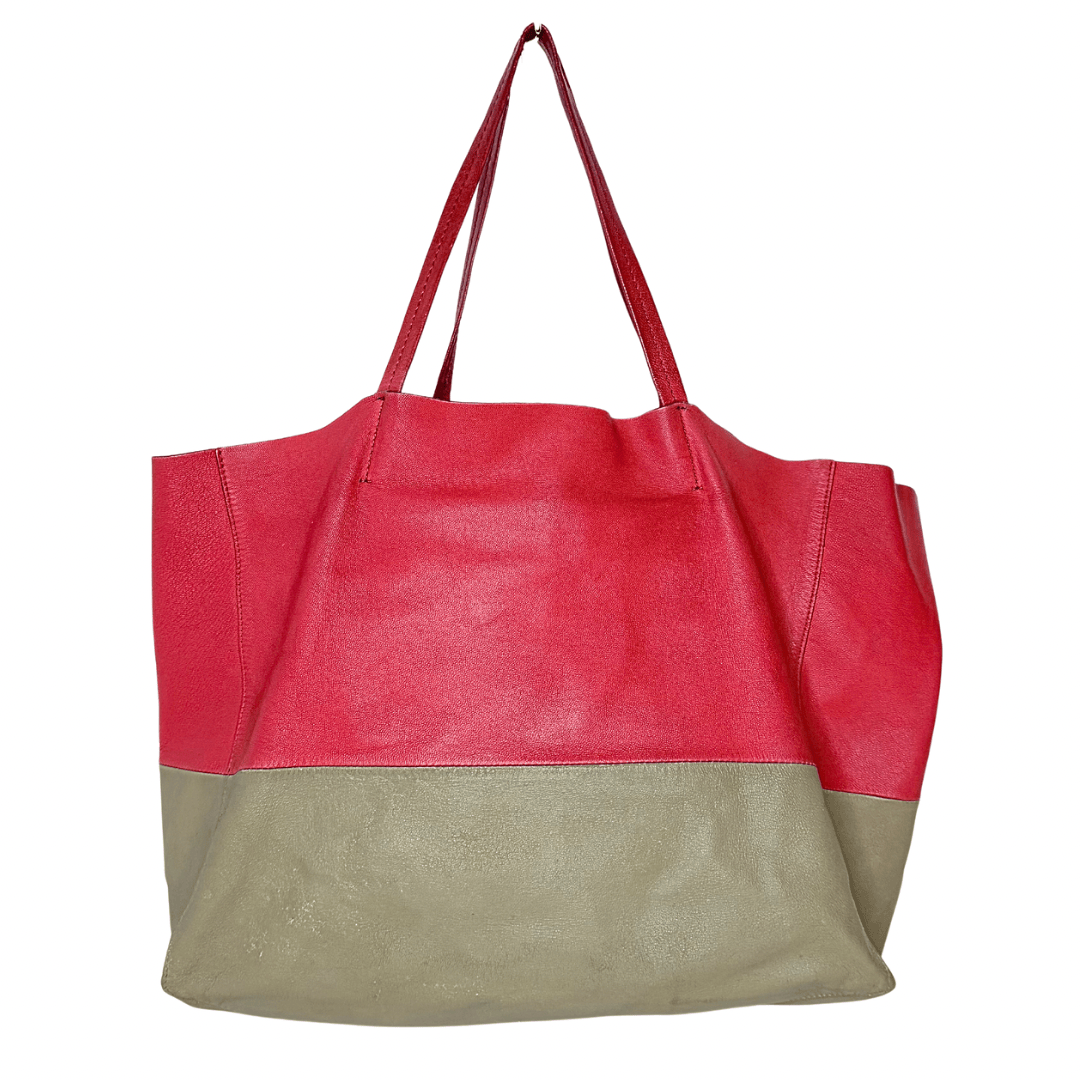 Celine Leather Horizontal Bicolor Tote