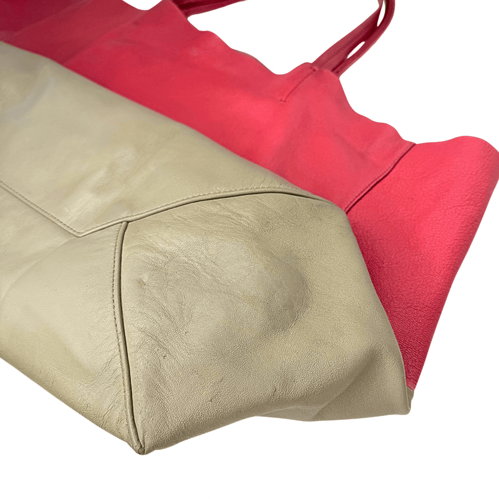Celine Leather Horizontal Bicolor Tote