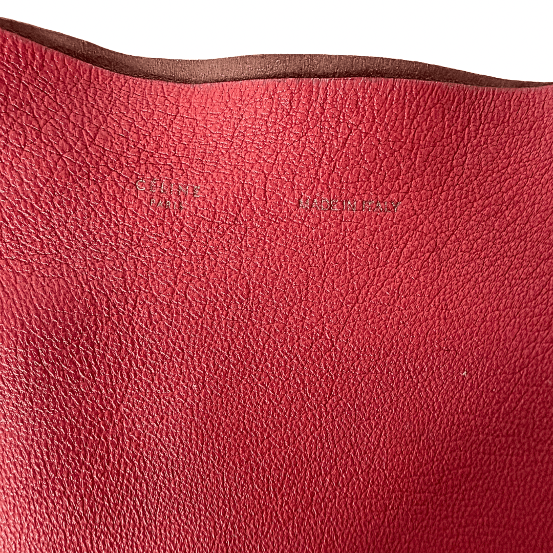 Celine Leather Horizontal Bicolor Tote