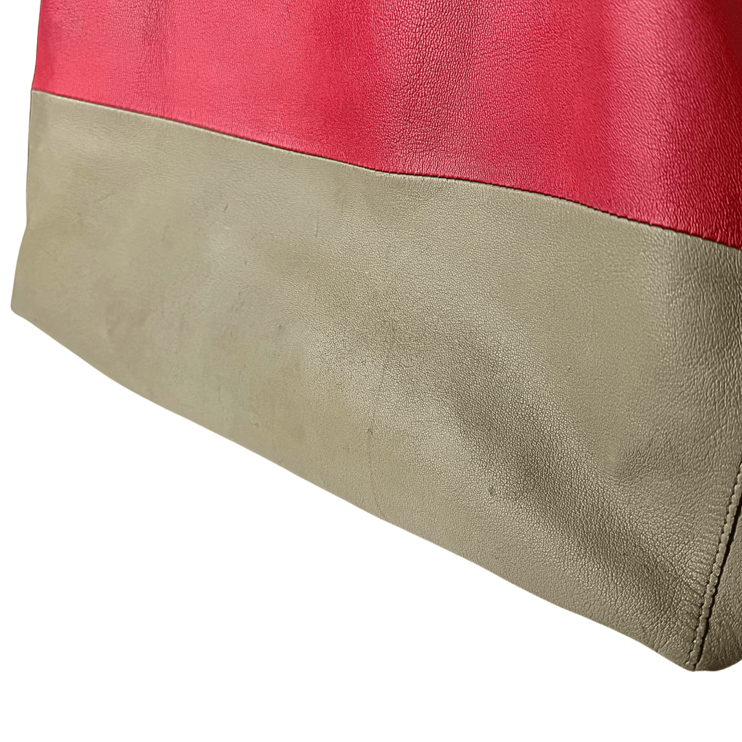 Celine Leather Horizontal Bicolor Tote