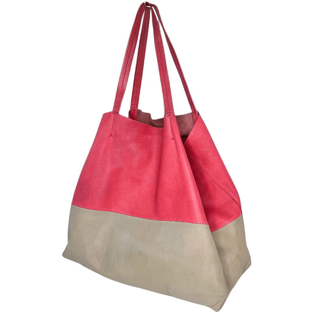Celine Leather Horizontal Bicolor Tote