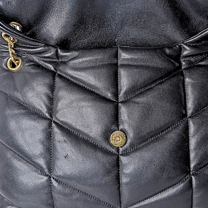Saint Laurent Quilted Lou Puffer Medium Convertible Shoulder Bag