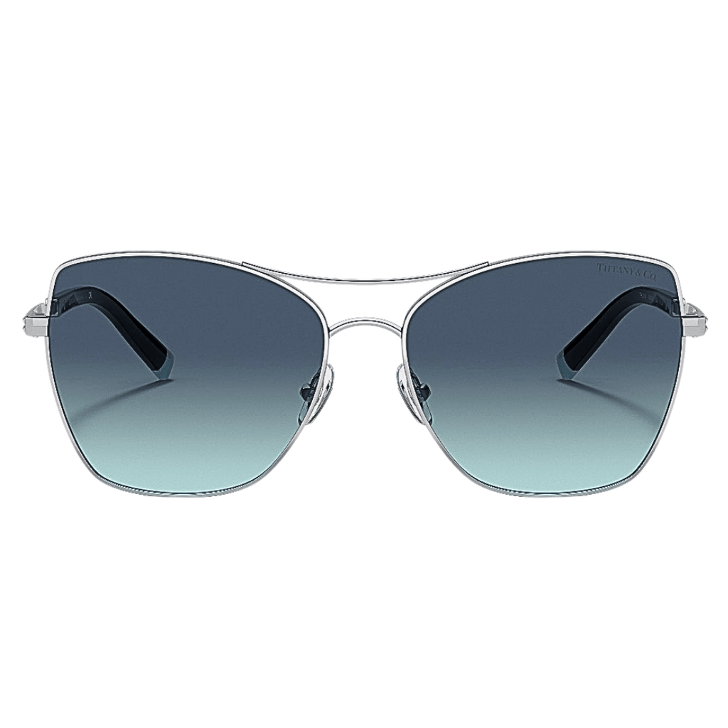 Tiffany & Co Blue Gradient Square Aviator Sunglasses