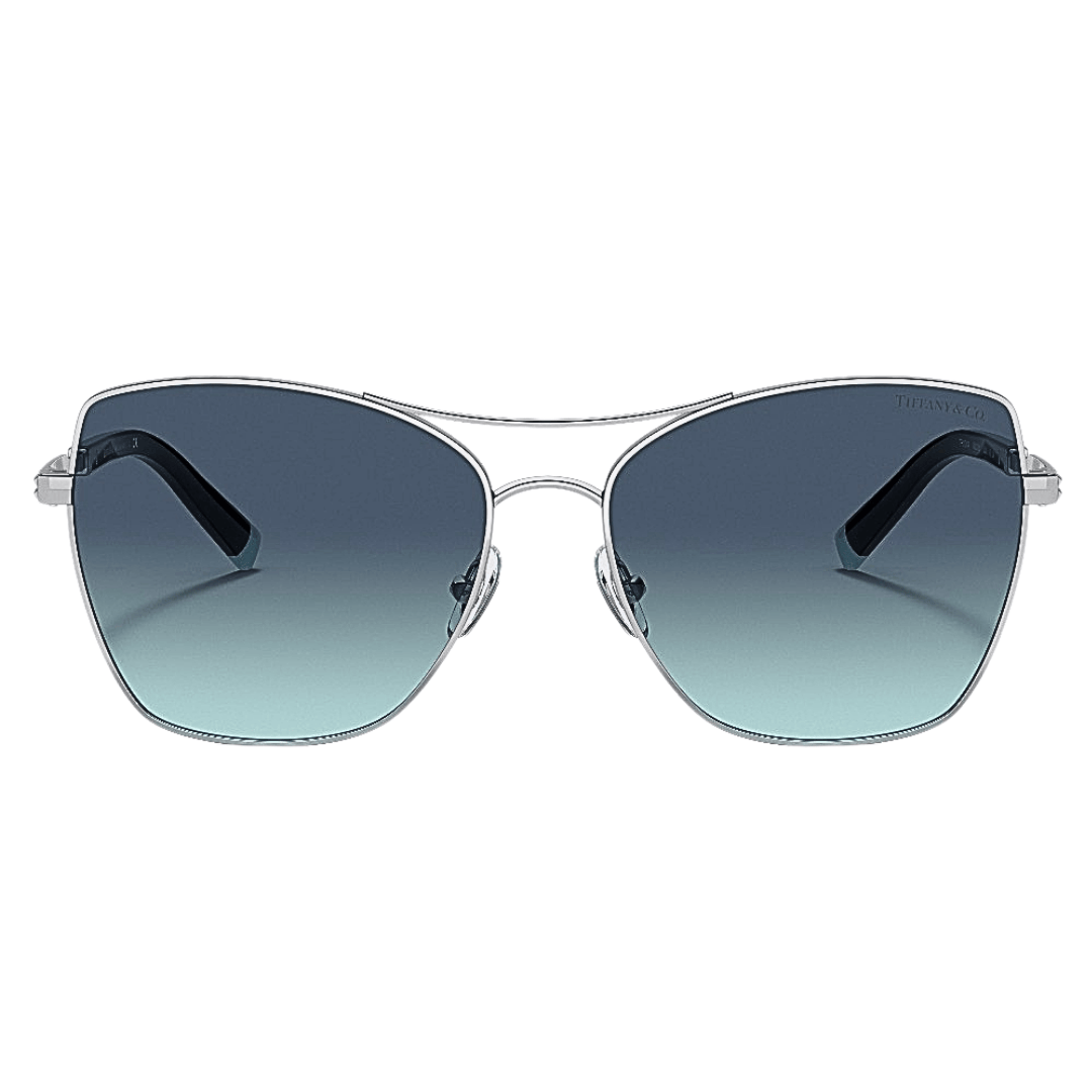 Tiffany & Co Blue Gradient Square Aviator Sunglasses
