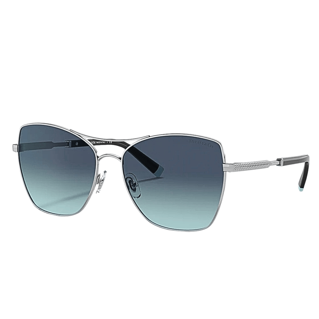 Tiffany & Co Blue Gradient Square Aviator Sunglasses