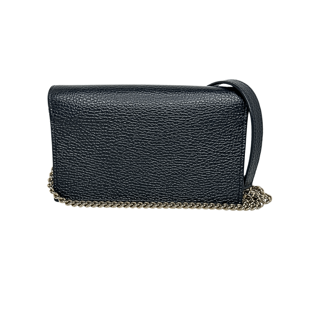 Gucci Interlocking G Leather Wallet On Chain