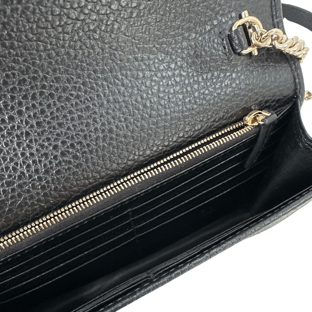 Gucci Interlocking G Leather Wallet On Chain