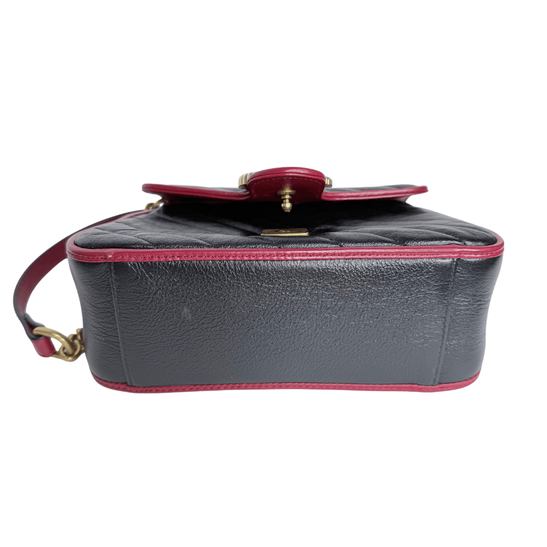Gucci Double G Marmont Top Handle Flap Bag