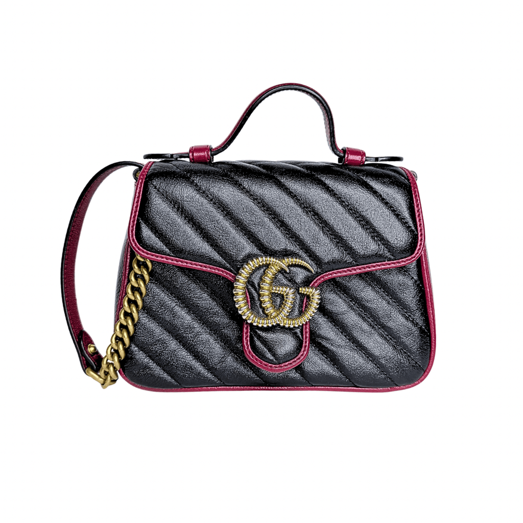 Gucci Double G Marmont Top Handle Flap Bag