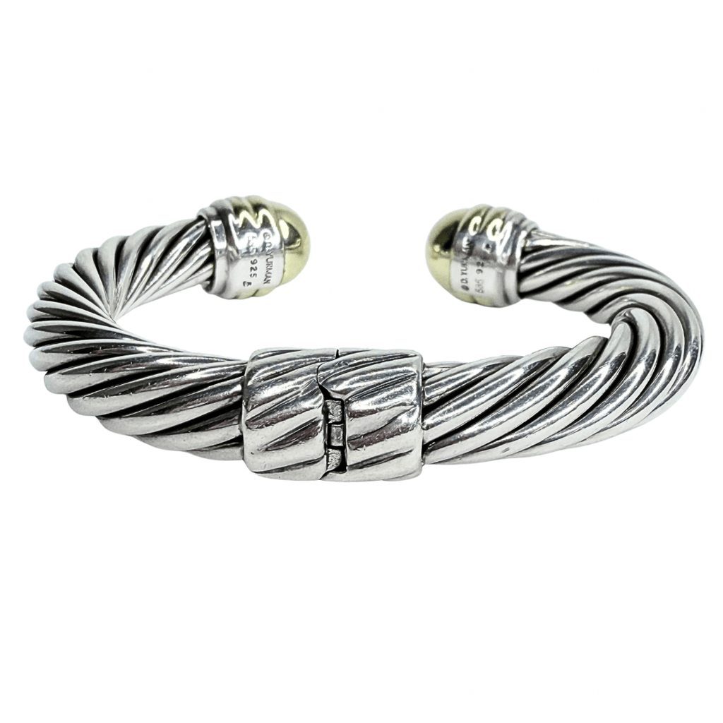 David Yurman Two-Tone 10mm Cable Hinged Cuff