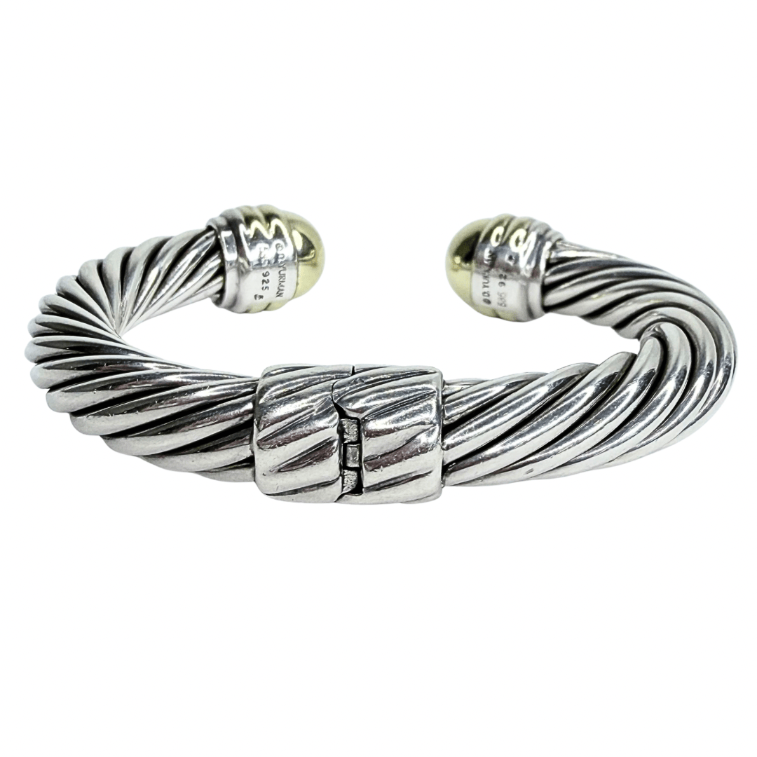 David Yurman Two-Tone 10mm Cable Hinged Cuff