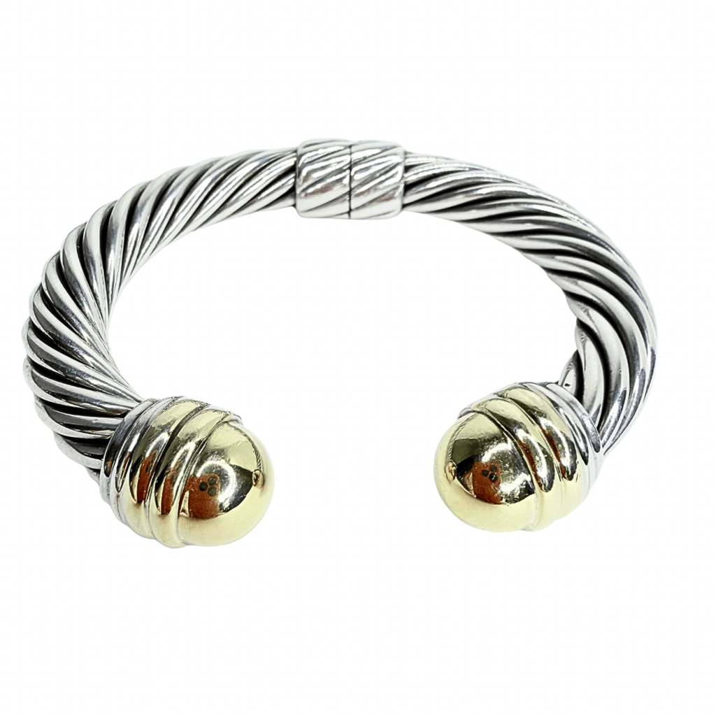 David Yurman Two-Tone 10mm Cable Hinged Cuff