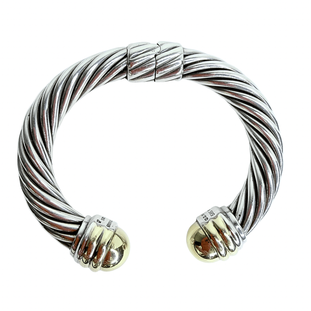 David Yurman Two-Tone 10mm Cable Hinged Cuff