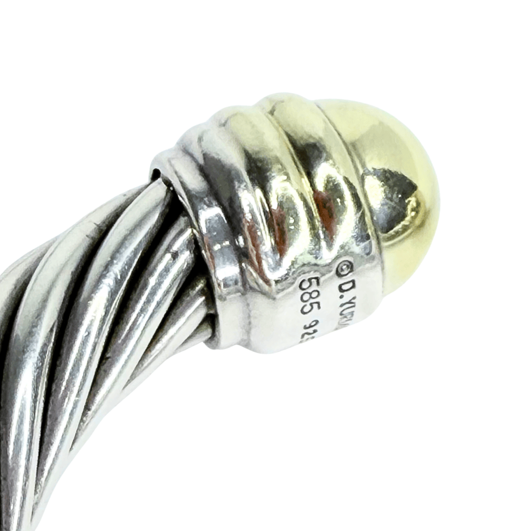 David Yurman Two-Tone 10mm Cable Hinged Cuff