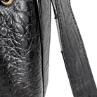 Yves Saint Laurent Croc Embossed Leather Bucket Bag