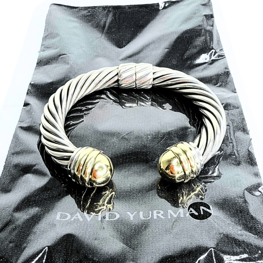 David Yurman Two-Tone 10mm Cable Hinged Cuff