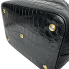 Yves Saint Laurent Croc Embossed Leather Bucket Bag