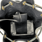 Yves Saint Laurent Croc Embossed Leather Bucket Bag
