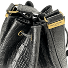 Yves Saint Laurent Croc Embossed Leather Bucket Bag