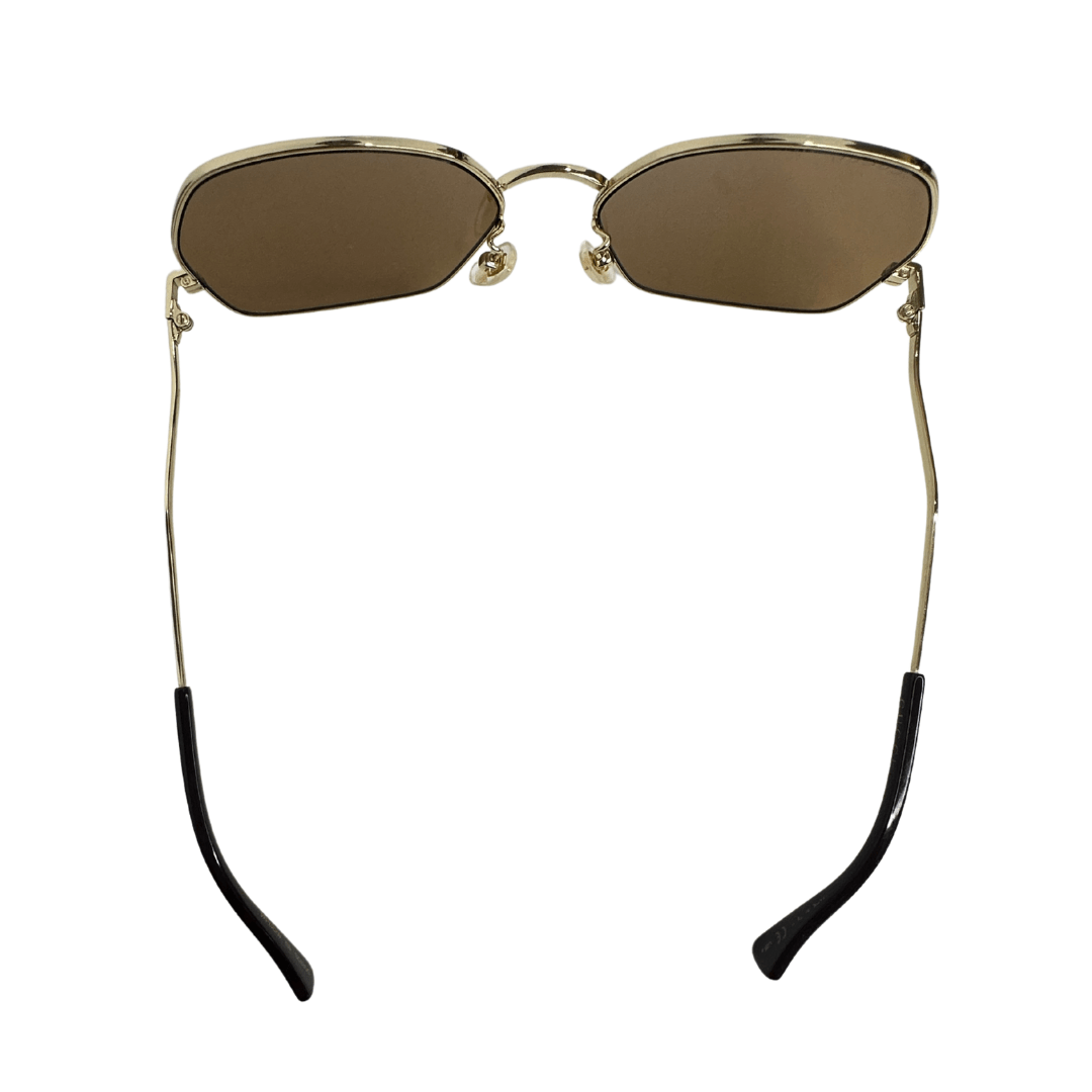 Gucci GG Gold Hexagonal Sunglasses 0972S