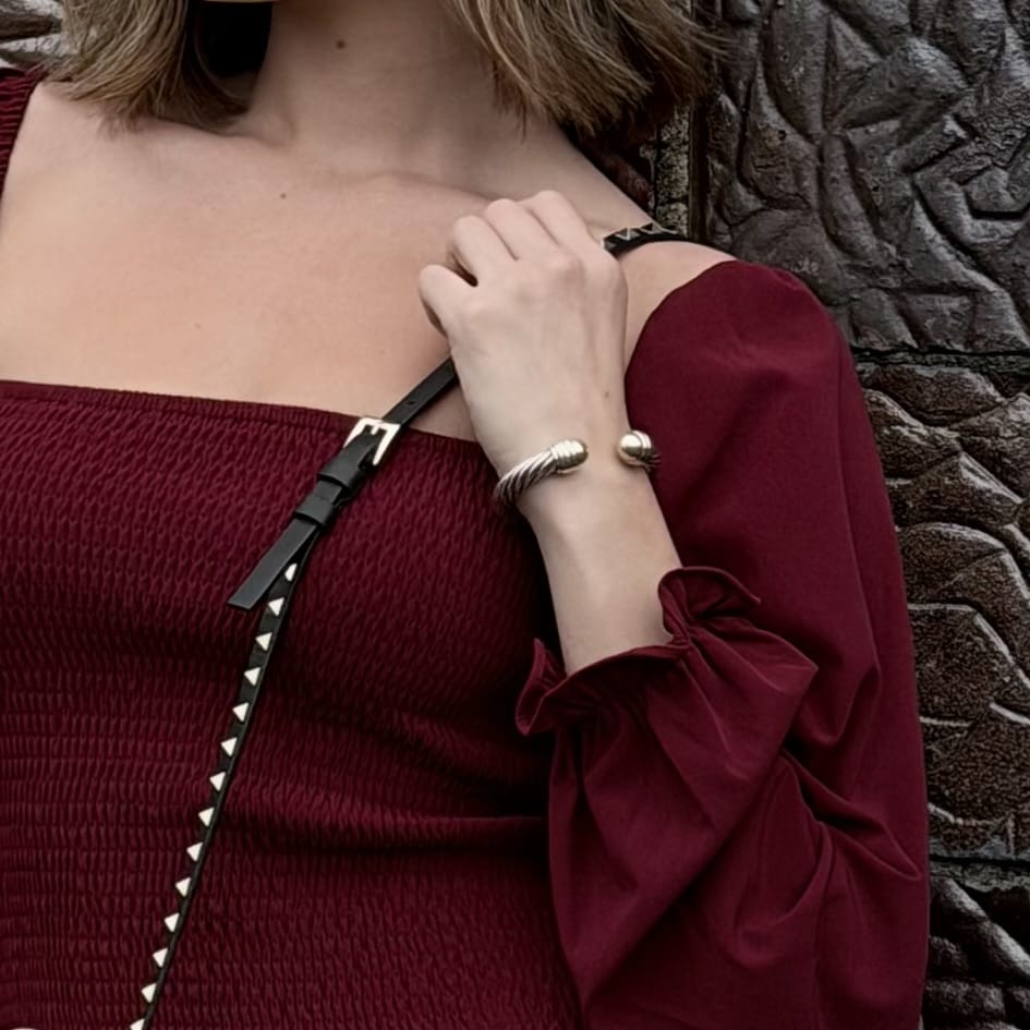 David Yurman Two-Tone 10mm Cable Hinged Cuff