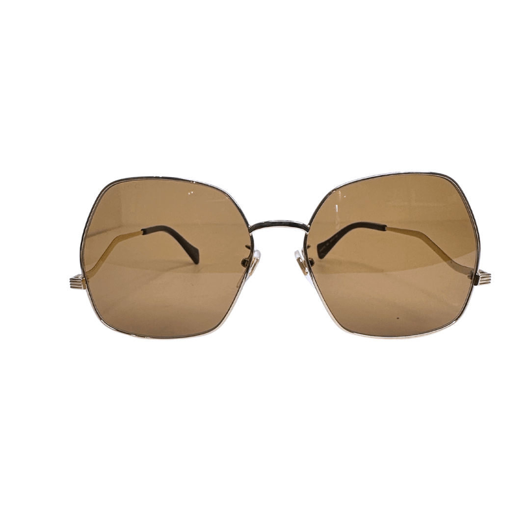 Gucci GG Gold Hexagonal Sunglasses 0972S