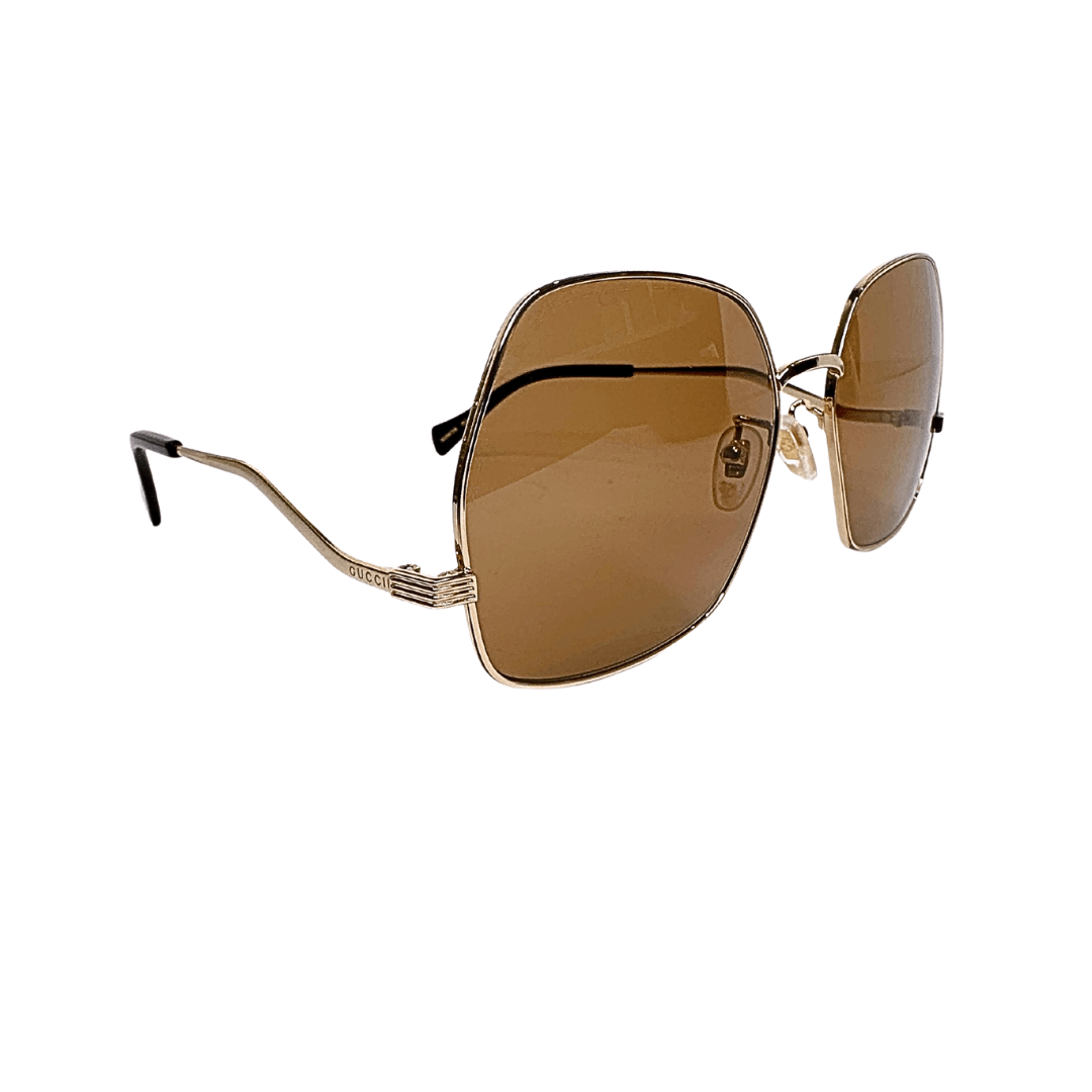 Gucci GG Gold Hexagonal Sunglasses 0972S
