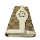 Gucci GG Canvas & Leather Continental Logo Wallet