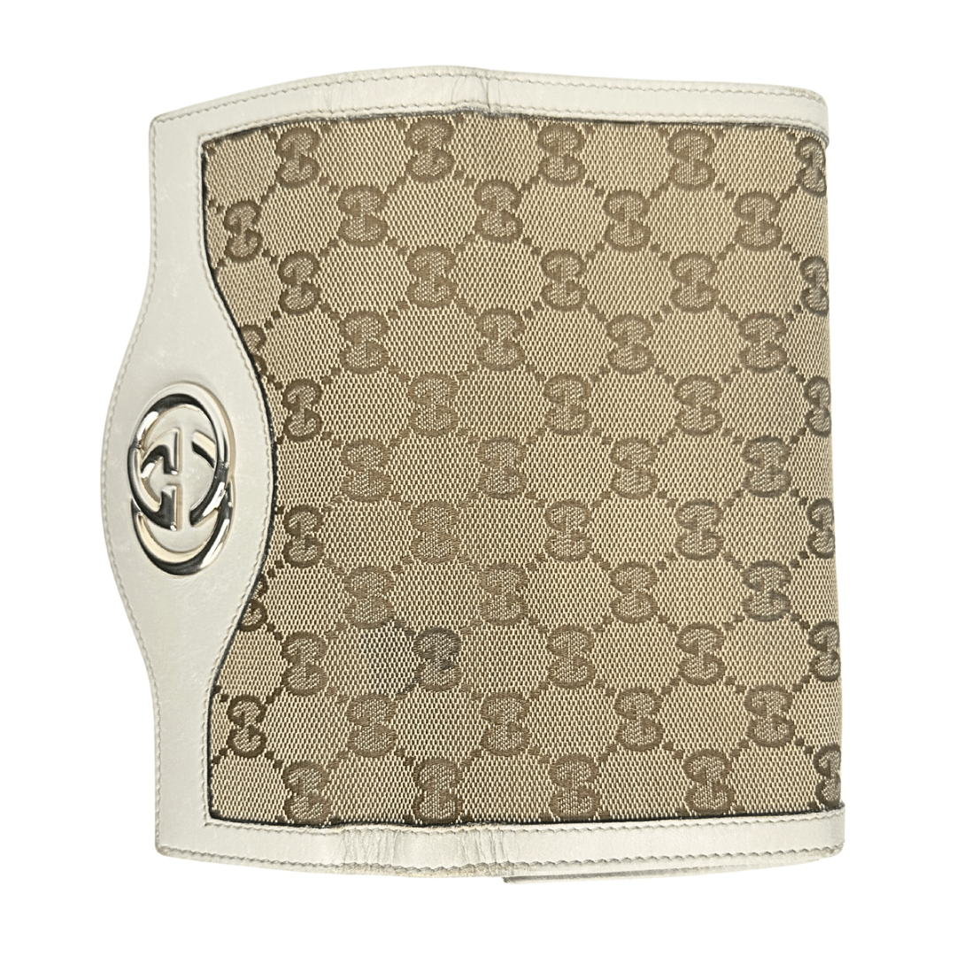 Gucci GG Canvas & Leather Continental Logo Wallet